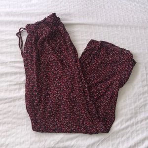 American eagle floral flow pants